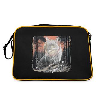Renard de la forêt Animaux de la forêt Animaux sauvages Renards Nature - Sac Retro - noir/or - Dos