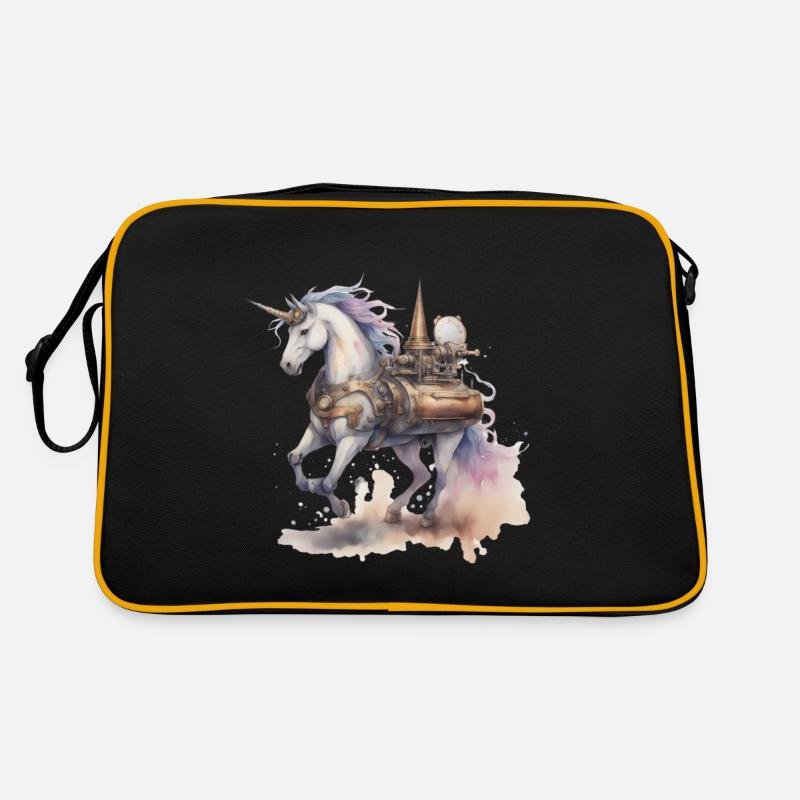 EinhornTechnik Maschine Einhörner Pferd Retro Tasche