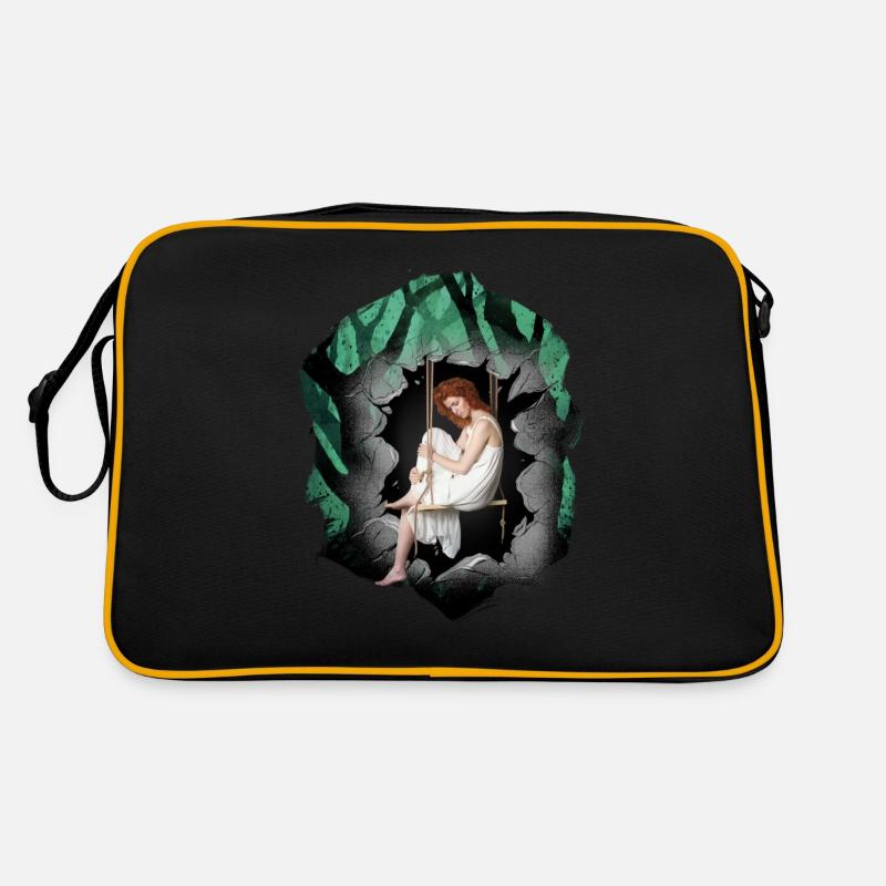 Mädchen Wald Sinnlich Romantisch Retro Tasche