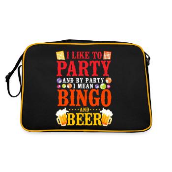 Bingo Player Bière J’aime faire la fête - Sac Retro - noir/or - Dos
