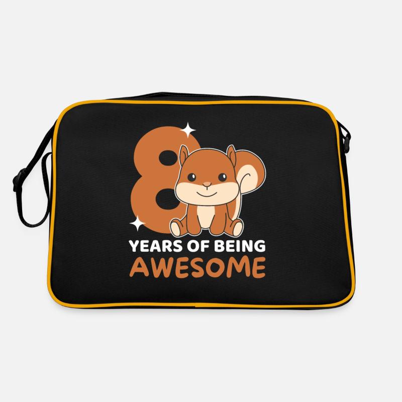 Squirrel for 8th birthday children eight years Retro Bag