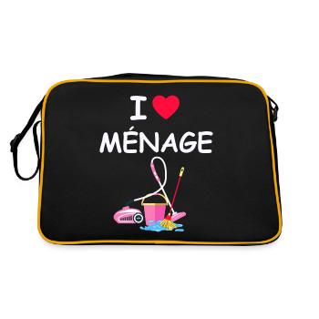 Humour Faire Le Ménage - Sac Retro - noir/or - Dos