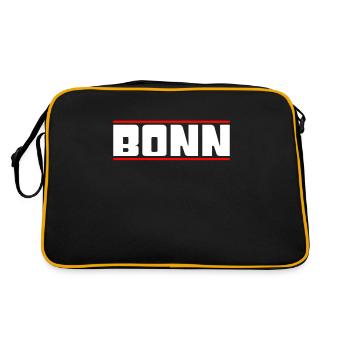 Bonn - Retro Tasche - Schwarz/Gold - Hinten