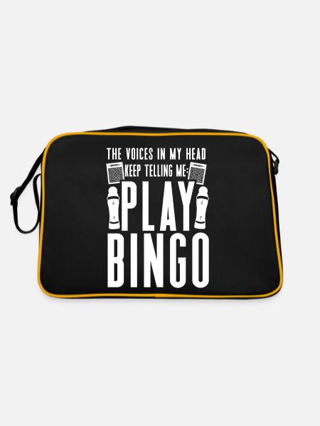 Joueur de bingo Les voix dans ma tête - Sac Retro - noir/or - Dos