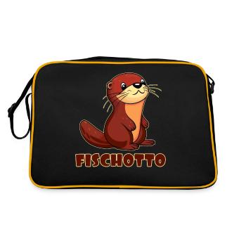Otto Name, Fischotto Outfit for Name Day with Name - Retro Bag - black/gold - Back