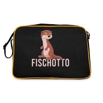 Otto Name, Fischotto Outfit for Name Day with Name - Retro Bag - black/gold - Back
