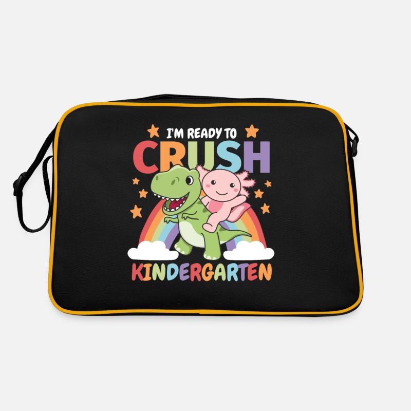 I'm ready to crush kindergarten kids T-Rex Axolotl Retro Tasche