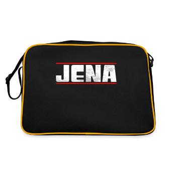 Jena - Retro Tasche - Schwarz/Gold - Hinten