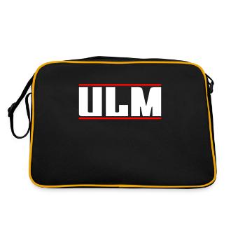 Ulm - Retro Tasche - Schwarz/Gold - Hinten