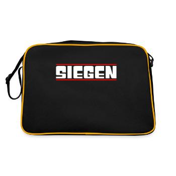 Siegen - Retro Tasche - Schwarz/Gold - Hinten