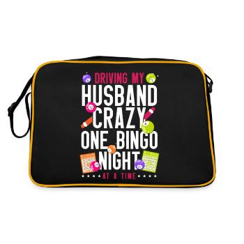 Joueur de bingo mari femme conduite - Sac Retro - noir/or - Dos