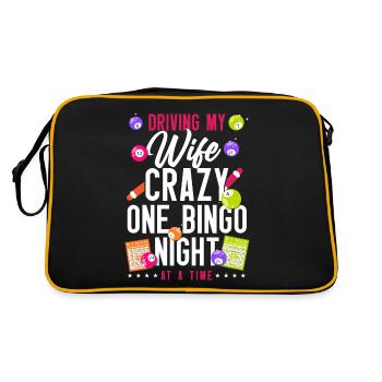 Bingo Player Husband Wife Driving - Retro Bag - black/gold - Back