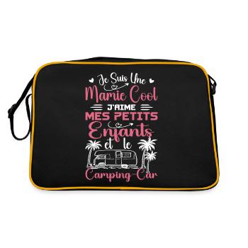 Grandma I love My Little Children and the Campervan - Retro Bag - black/gold - Back