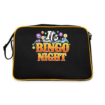Joueur de bingo C’est soirée bingo - Sac Retro - noir/or - Dos