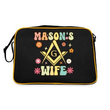 Franc-maçon Groovy Franc-maçonnerie Franc-maçonnerie - Sac Retro - noir/or - Dos