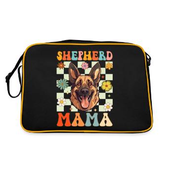 German Shepherd Mom Groovy German Shepherd Mom - Retro Bag - black/gold - Back