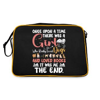 A Girl Who Loved Dogs And Books - Sac Retro - noir/or - Dos
