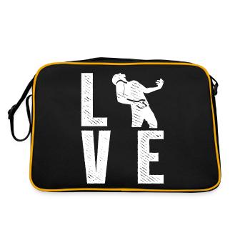 LOVE Air Guitar Air Guitariste - Sac Retro - noir/or - Dos