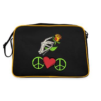 Peace Symbol of Peace - Retro Bag - black/gold - Back