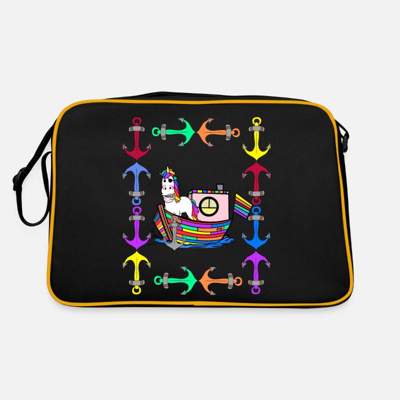 Regenbogen Einhörner Regenbogenfahne LGBT Retro Tasche