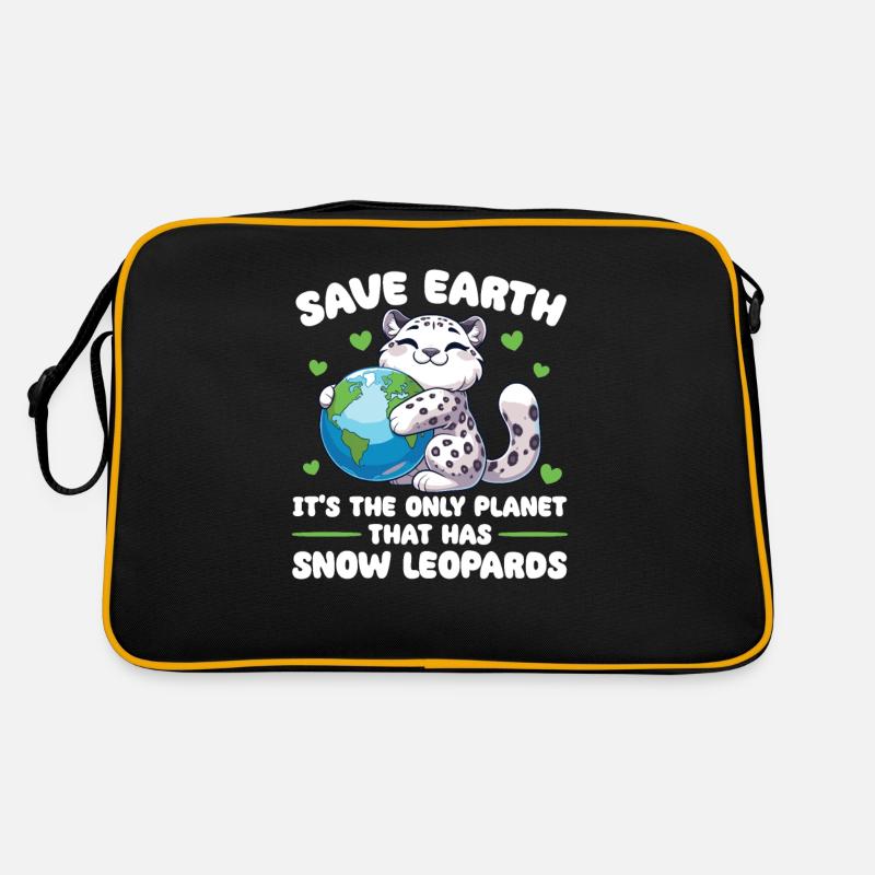 Is the only planet with snow leopard Earth Retro Bag
