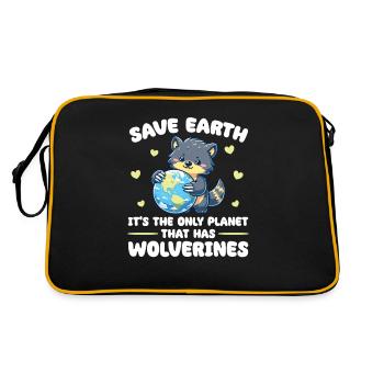 Is the only planet with wolverines Earth Day - Retro Bag - black/gold - Back