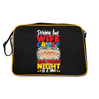 Bingo Player Husband Wife Driving - Retro Bag - black/gold - Back