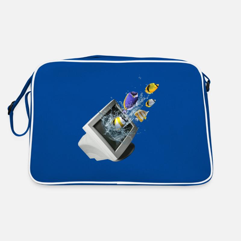 Frutiger Aero Aesthetic Tech Ordinateur Aquarium Sac Retro