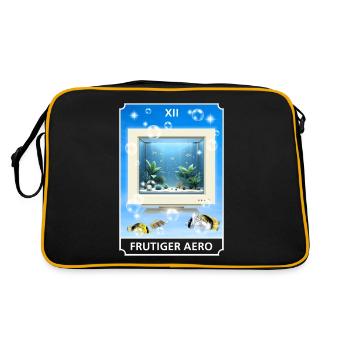 Frutiger Aero Aesthetic Tech Computer Aquarium - Retro Bag - black/gold - Back