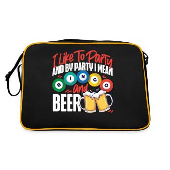 Joueur de bingo bière que j’aime faire la fête - Sac Retro - noir/or - Dos