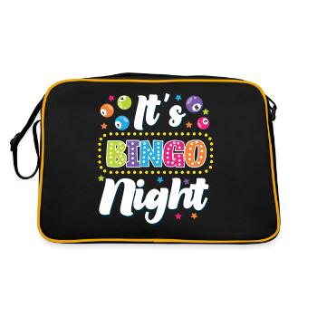 Joueur de bingo C’est soirée bingo - Sac Retro - noir/or - Dos