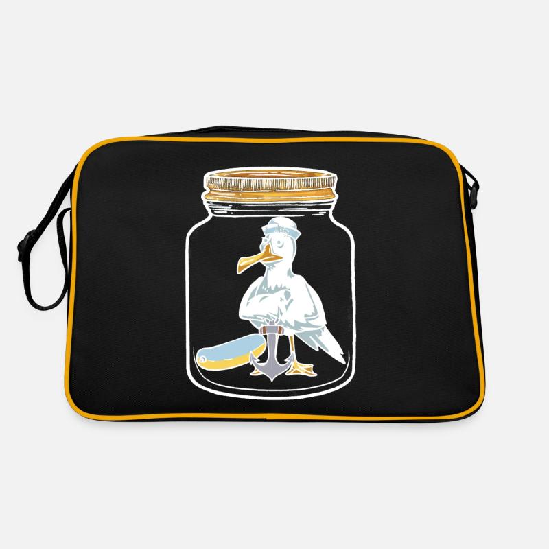 funny seagulls turists sovinier maritime seagull Retro Bag