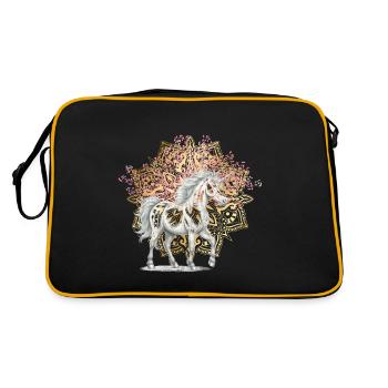 Mythologie Licornes Licorne Créatures mythiques Fable - Sac Retro - noir/or - Dos