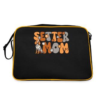Setter anglais Groovy Setter maman - Sac Retro - noir/or - Dos