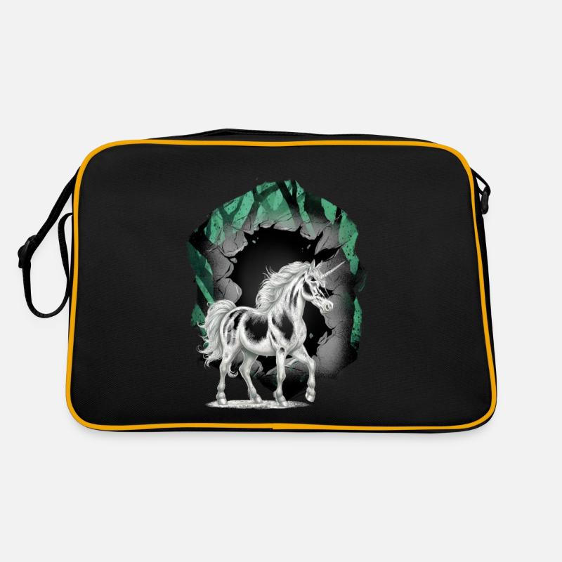 Einhörner Einhorn Fabeltiere Märchenfigur Retro Tasche