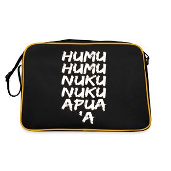 Humuhumunukunukuapua'a Hawaiianischer Riff-Drücker - Retro Tasche - Schwarz/Gold - Hinten