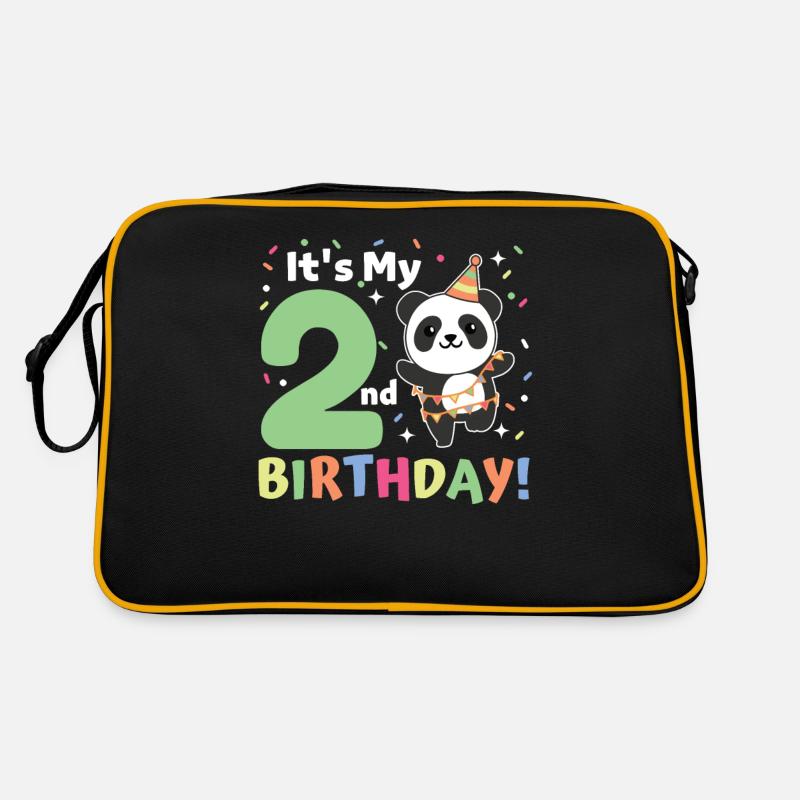 Panda for 2nd birthday children two years old Retro Bag