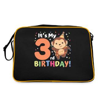 Singe pour les enfants de 3 ans de 3 ans - Sac Retro - noir/or - Dos