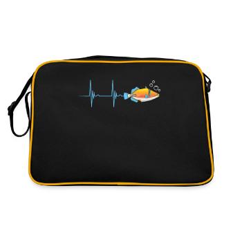 Humuhumunukunukuapua'a Hawaii-Riff-Drückerfisch - Retro Tasche - Schwarz/Gold - Hinten