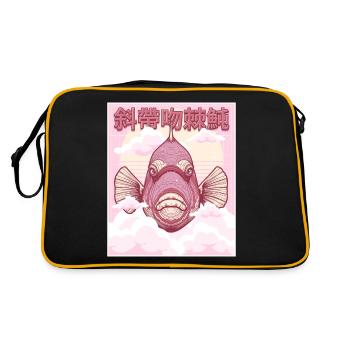 Humuhumunukunukuapua'a Hawaiianischer Riff-Drücker - Retro Tasche - Schwarz/Gold - Hinten