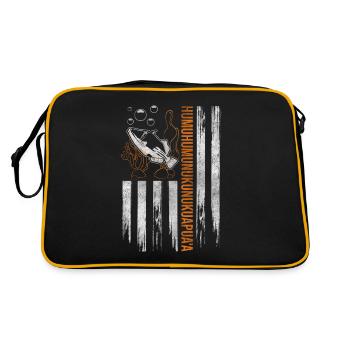 Humuhumunukunukuapua'a Hawaiianischer Riff-Drücker - Retro Tasche - Schwarz/Gold - Hinten