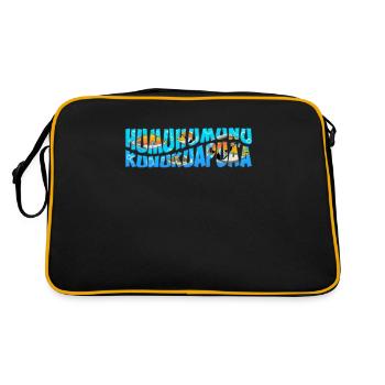 Humuhumunukunukuapua'a Hawaiianischer Riff-Drücker - Retro Tasche - Schwarz/Gold - Hinten