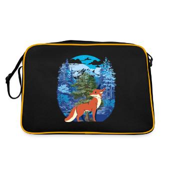 Forêt de renards - Sac Retro - noir/or - Dos