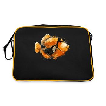 Humuhumunukunukuapua'a Hawaii-Riff-Drückerfisch - Retro Tasche - Schwarz/Gold - Hinten