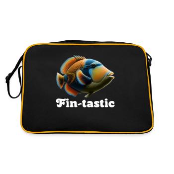 Baliste de récif hawaïen Humuhumunukunukuapua’a - Sac Retro - noir/or - Dos