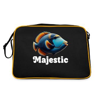 Humuhumunukunukuapua'a Hawaiianischer Riff-Drücker - Retro Tasche - Schwarz/Gold - Hinten
