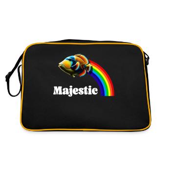 Humuhumunukunukuapua'a Hawaiianischer Riff-Drücker - Retro Tasche - Schwarz/Gold - Hinten