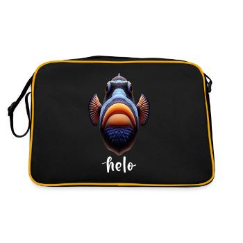 Humuhumunukunukuapua'a Hawaiianischer Riff-Drücker - Retro Tasche - Schwarz/Gold - Hinten