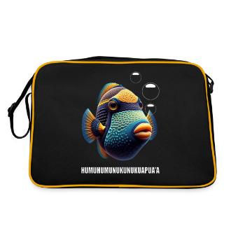 Humuhumunukunukuapua'a Hawaiianischer Riff-Drücker - Retro Tasche - Schwarz/Gold - Hinten