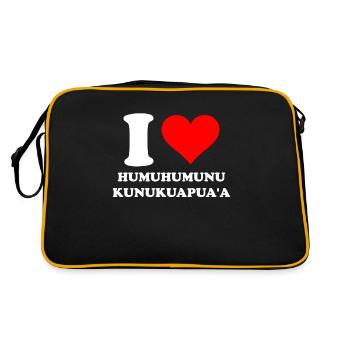 Humuhumunukunukuapua'a Hawaiianischer Riff-Drücker - Retro Tasche - Schwarz/Gold - Hinten